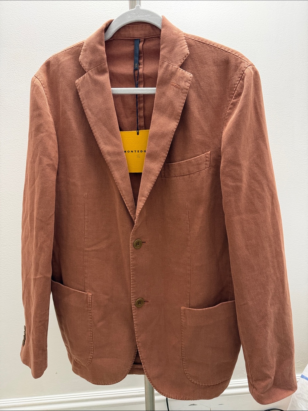 Montedoro Men’s Blazer Size 50 Brown/Rust NWT $1,050 MSRP Italian Luxury